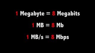 MBs VS Mbps Megabyte VS Megabit [upl. by Eirroc]