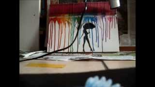 DIY Crayon Art With a Silhouette [upl. by Stanly891]