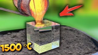 EXPERIMENT LAVA vs GLASS CUBE [upl. by Steady]