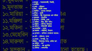 ম বা M দিয়ে মেয়েদের ইসলামিক নাম।M diye meyeder Islamic namshorts [upl. by Aidil]