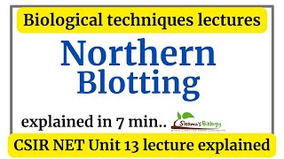 Northern blotting technique in Hindi  Northern blotting principle and animation [upl. by Malkin]