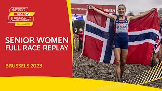 Grøvdal reigns AGAIN 👑 Womens senior race replay  Brussels 2023 [upl. by Anitsuj]