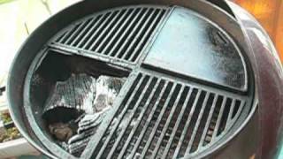 Cast Iron BBQ Grate on a Weber Kettle [upl. by Akienaj]