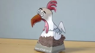 Amazing 3D Swivel Head illusion Ernie the Rooster [upl. by Berriman789]