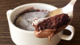 Chocolate Mug Cake in 1 Minute  Microwave Nutella Cake  Em’s Kitchen [upl. by Nuahsel564]