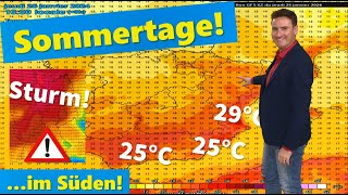 Erste Sommertage im Januar Fast 30 °C im Südwesten von Spanien Sturmwarnung für Deutschland [upl. by Kort]