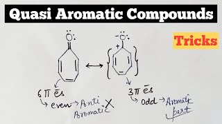 Quasi aromatic compounds  Aromaticity  Anti Aromaticity Tricks [upl. by Stephannie]