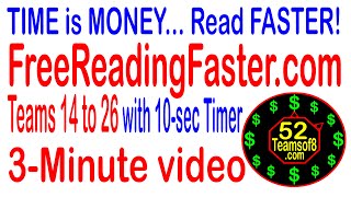 3min video Faster Reading Practice Video v24 Teams 14 26 of 52 with 10 second timer [upl. by Dleifrag63]