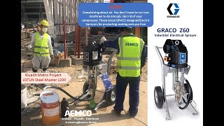 Jotun SteelMaster 1200 WF is Sprayed with GRACO Z60  E60 by AEMCO GRACO DEALER [upl. by Anihsat307]