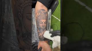 Exploring   The unique BUDDHA tattoo in unique place Full Completed Tattoo [upl. by Denbrook93]