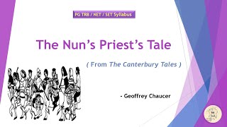 The Nuns Priests Tale  The Canterbury Tales  Chaucer  PG TRB  NET  SET  in Tamil [upl. by Eimak622]