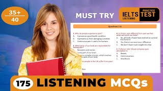 40 MCQ  Listening MCQs Practice Test to Score 9 Band  IELS listening MCQ practice with answers [upl. by Correna]