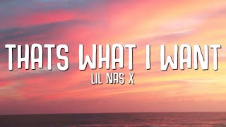 Lil Nas X  THATS WHAT I WANT Lyrics [upl. by Nnaj]