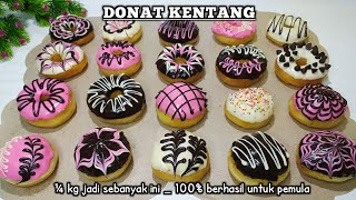 RESEP DONAT KENTANG Untuk Ide Jualan  ¼ kg jd 20 bijiMembuatnya Sangat Mudah 100 Berhasil 👌 [upl. by Chavaree]