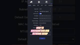 Hikvision DVR Network Setup cctv cctvcamera hikvision [upl. by Marjie]