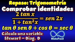 39 Comprobar las identidades trigonométricas Demostrar [upl. by Clarance]