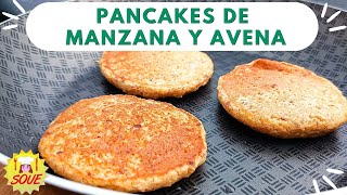 🍎 🥣 Pancakes de MANZANA Y AVENA SIN AZÚCAR EN 5 minutos saludables fáciles rápidos y económicos [upl. by Abdul695]