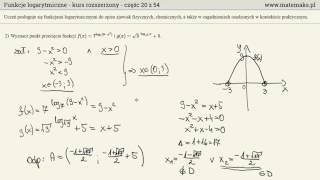 Funkcje logarytmiczne  kurs rozszerzony  część 2 [upl. by Fillander318]