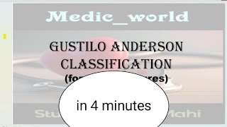 Gustilo Anderson Classification for open or compound fractures Inicet 2017 pyq [upl. by Shantee]