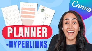 How to Make a PLANNER using Canva  Easy tutorial [upl. by Einnig608]