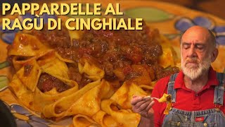 PAPPARDELLE AL RAGÙ DI CINGHIALE  Le ricette di Giorgione [upl. by Yerfoeg479]