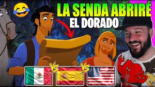 🇪🇸ESPAÑOL REACCIONA a DOBLAJE LATINO 🔥 EL CAMINO HACIA EL DORADO LATINO VS ESPAÑOL VS INGLÉS 🎵 [upl. by Aissela]