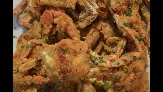 deep fried blue crab [upl. by Etnaik]