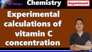 How to do titration calculations of vitamin C with iodine for IB [upl. by Sarad]