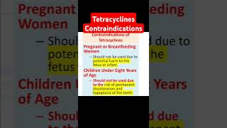 Tetracyclines Contraindications [upl. by Kurt]