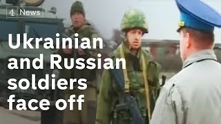 Ukrainian and Russian soldiers face off at Belbek  Channel 4 News [upl. by Deth]