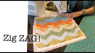 zig zag quilt HOW TO  small practice quilt [upl. by Parker298]