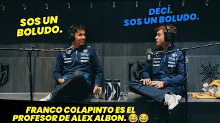 Franco Colapinto Enseñando a Alex Albon a Decir quotSos Un Boludoquot Subtitulado F1 radio [upl. by Lleze591]