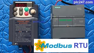 Siemens S71200 quotModbus RTUquot FUJI FRENIC Tutorial [upl. by Yelmene]