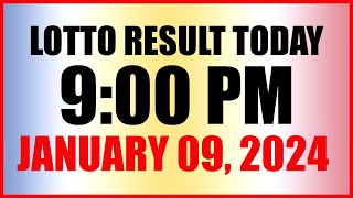 Lotto Result Today 9pm Draw January 9 2024 Swertres Ez2 Pcso [upl. by Naoma]