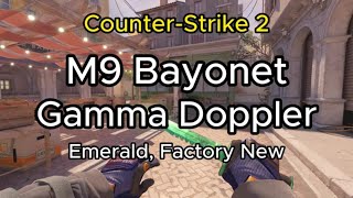 M9 BAYONET  Gamma Doppler Emerald 2024  Factory New FN  Skin Showcase  Animation CS2 [upl. by Hooke]