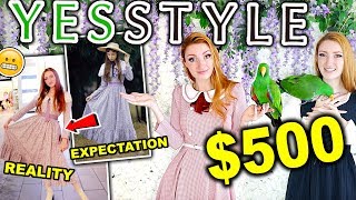 500 YESSTYLE HAUL AND TRY ON FALL amp WINTER DRESSES Too good to be true [upl. by Nivlac]