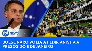 🔴SBT News na TV No RJ Bolsonaro pede anistia de presos do 81 e elogia Musk [upl. by Orola]