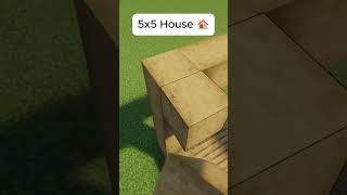 5x5 Easy Starter House Minecraft [upl. by Dloniger]