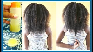 Mon SECRET pour la POUSSE RAPIDE des cheveux crépus  Jus doignon 100 pur DIY  Natural Neekavee [upl. by Nylyaj]