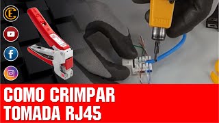 COMO CRIMPAR TOMADAS RJ45 EM CABO DE REDE 3 FERRAMENTAS INCRÍVEIS 😉 [upl. by Yelhsa]