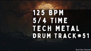 54 Progressive Metal Drum Track  125 BPM [upl. by Amyas689]