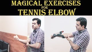 Self Treatment for TENNIS ELBOW BEST Exercises for TENNIS ELBOW PAIN RELIEF Hindi PART2 [upl. by Innes]