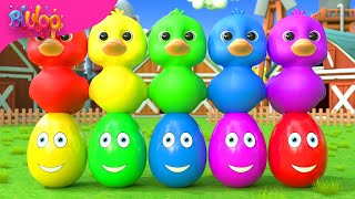 5 Little DucksLearn Colors Song  BluLoo Nursery Rhymes amp Kids Songs [upl. by Jepum]