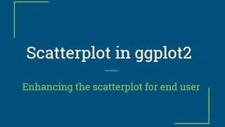 R Tutorial  Creating Scatter plot in R and enhancing it with ggplot  R Programming [upl. by Sessylu]