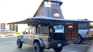 Gladiator Alu Cab Overland Build🔥 overland jeep offroad camping project jeeplife alucab [upl. by Ahseekan366]