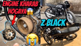 Splendor bike Z black krva di♠️❌splendor ka engine ma problem aagayi bike start nhi hori😱😭vansh 0036 [upl. by Savanna]