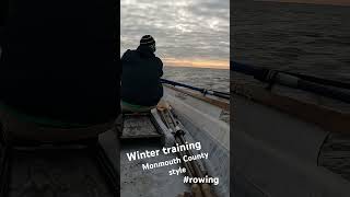 Monmouth County Lifeguard winter training rowing usla lifeguard surfboat lifeguardtraining [upl. by Enobe]