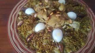 RFISSA MAROCAINEChicken Rfissa recipe الرفيسة المغربية بالمساخن [upl. by Bigot777]