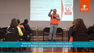 Radomiro Tomic refuerza los 18 Riesgos Críticos presentes en su operación [upl. by Amlez]