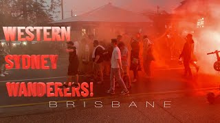 ⚽️ Western Sydney Wanderers march to Suncorp stadium vs Brisbane Roar  2023 [upl. by Ati]